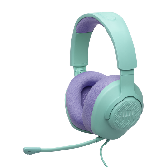 JBL Quantum 100M2 - Cyan - Wired over-ear gaming headset with detachable mic and mute option - Detailshot 3 image number null